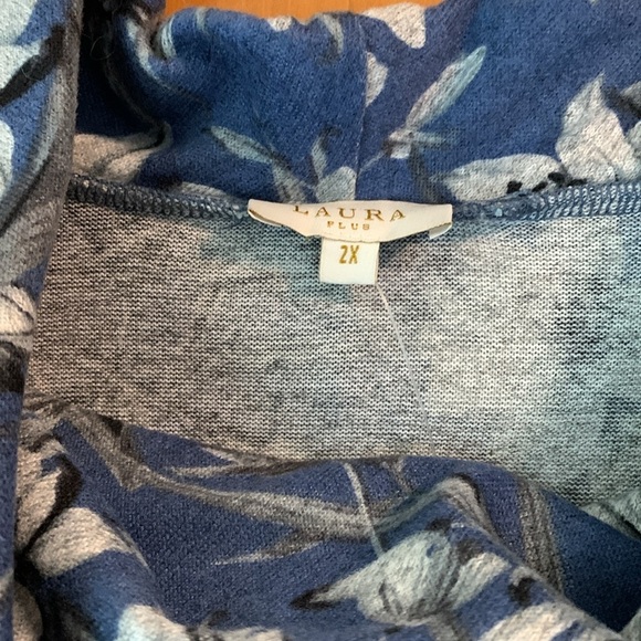 NWT Laura Floral Cowl Neck 2X - Picture 3 of 5
